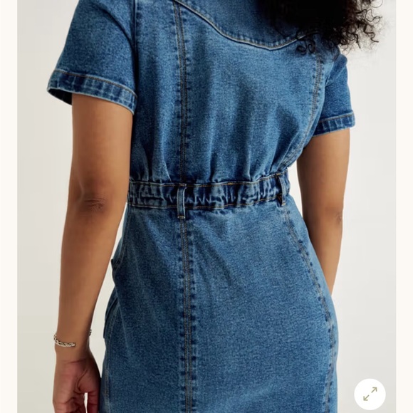 TECOVAS Women's Short Sleeve Denim Dress XL - Picture 11 of 11